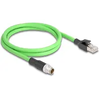 DeLOCK 80441 M12 Kabel X-kodiert 8 Pin St. zu RJ45 St.PUR(TPU) 1 m