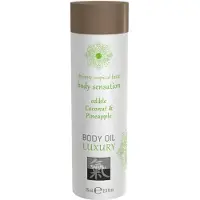 Hot - Shiatsu Luxury - huile de massage comestible - coco-ananas (75 ml)