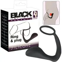Black Velvets Black Velvet - anneau anal avec plug (noir)