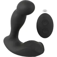 Rebel - masseur prostatique vibrant télécommandé rechargeable - silicone noir