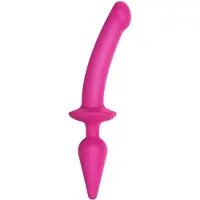 Strap-On-Me Switch Semi-Realistic L - gode ceinture 2-en-1 en silicone (rose)