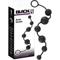 Black Velvets - godemichet anal à 6 perles (noir)