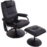 HOMdotCOM Fauteuil de massage avec tabouret Fauteuil TV Fauteuil de relaxation en cuir artificiel