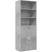 vidaXL Highboard gris béton 70x42,5x185 cm Bois composite