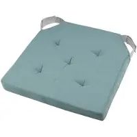 Stof Galettes de chaise Stof Coussin de chaise réversible jade et gris en coton 38 x 38 cm femme || Taille Unique