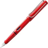 Lamy Stylo plume Safari rouge brillant B (Rouge, 1 x)