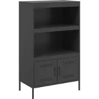 vidaXL Highboard noir 68x39x113 cm acier