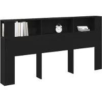 vidaXL , panneau de tête de meuble, noir, imitation chêne, matériau composite en bois