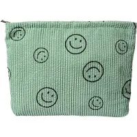 Juleeze JZTB0089 Trousse de toilette Smiley Vert 27x5x17 cm Cordon Doublure PVC