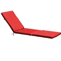 Oviala Coussin Pour Bain De Soleil Rouge 186 X 53 X 5 Cm