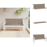 vidaXL Coussins de banc de jardin 2 pcs. Taupe 150x50x7 cm Tissu Oxford