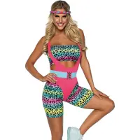 Leg avenue Cardio Cutie des ann es 80, ensemble de 4 pi ces inclus - PETIT / MULTICOLORE