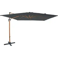 Axi Nima Parasol Déporté Marron/Gris - Rectangulaire 300X300 Cm - Structure Aluminium - Rotation 360 - Inclinable - Résistant Aux Uv