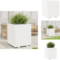 vidaXL Jardinière blanc 60x60x72,5 cm bois de pin massif