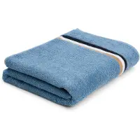 BOSS Drap de bain en coton avec bande à rayures emblématiques