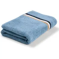 BOSS Serviette de bain en coton avec bordure à rayures emblématiques