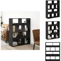 vidaXL Cloison de séparation noir 100x33x125,5 cm bois d'ingénierie
