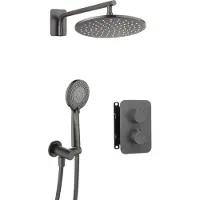 TRIZERATOP Therm titanium - Ensemble de douche encastré, avec BOX thermostatique (BXYZDEBT)