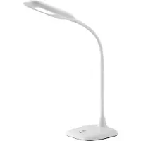 Brilliant Lampe de bureau LED flexible NELE en blanc | Lampe de bureau avec variateur tactile à 3 niveaux | 5W 340 lumens 6.500 kelvins | Plastique/métal