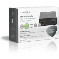 Nedis Hdmi Audio Extractor Hdmi In To Hdmi Toslink Out 4k Metal 3.5 Mm 60hz Clair