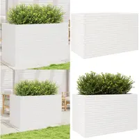 vidaXL Jardinière blanc 110x60x68,5 cm bois de pin massif