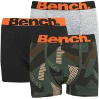 Bench Boxers Garçon 3 Pièces - Digital Camouflage/Noir/Gris chiné