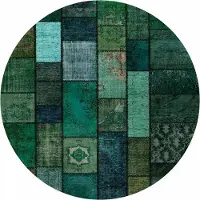 Bamyum Trunk Bedruckter Teppich Chenille-Druck Maschinell Hergestellt 160 x 160 cm (160 x 160 cm)