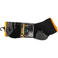 SKECHERS Hommes, Chaussettes, Lot de 3 chaussettes de travail pour hommes, quatre longueurs, noir, Noir, (Lot de 3, 41 - 46)