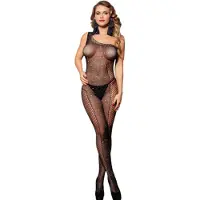 Subblime 952037 - combinaison résille avec strass (noir) - S-L