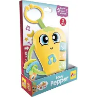 Lisciani Giochi Pepper - Hochet électronique - CAROTINA BABY - Sons et mélodies joyeuses, Anneaux de dentition