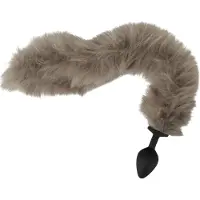 You2Toys - Plug anal en silicone avec queue (gris)