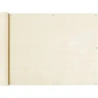 vidaXL Écran de balcon Crème 90x600 cm PEHD