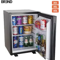 BREND BR-2225 Mini Fridge Freestanding 30 Liter - Réfrigérateur de table avec température réglable - Minibar avec orientation réglable de la porte - Noir