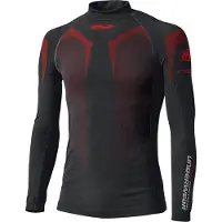 Held 3D-Skin Warm Top, longsleeve shirt fonctionnel ,Noir/Rouge Foncé/Rouge ,3XL