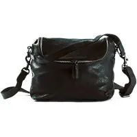 Harold's Cuir sac à épaule bandoulière sac à épaule Submarine Zipperbag Black noir