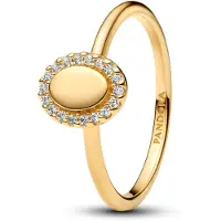 Pandora Bague Halo Ovale Gravable