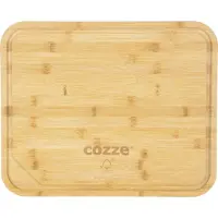 Cozze planche à découper, planche robuste en bambou pour pizza, 43 x 35 x 2 cm, bambou naturel