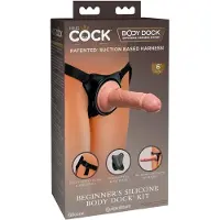 King Cock Elite Beginner's - gode ceinture débutant - réaliste - couleur chair
