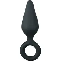 Easytoys Anal Collection - plug anal à anneau - taille moyenne - silicone noir