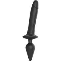 Strap-On-Me Swith Realistic XXL - 2en1 gode en silicone (noir)