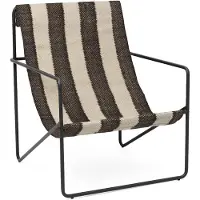 Ferm Living Desert Chaise Longue Black | Off-White|Chocolate