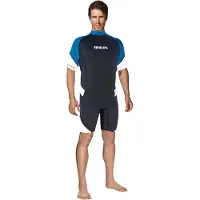 Mares Rash Guard Loose Fit Short Sleeve Rash Guard Bleu,Noir XS Homme