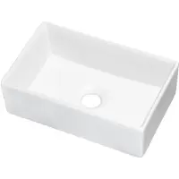 En.casa Plan de toilette 'Skelbolu' 100 x 71 x 40 cm Meuble sous-vasque avec vasque à poser imitation chêne/noir