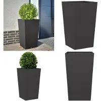 vidaXL Jardinière noir 45x45x75 cm acier