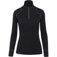 Thermowave Merino Xtreme Zip Long Sleeve Base Layer Noir L Femme