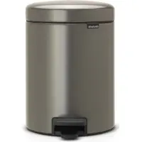 Brabantia NewIcon Poubelle à pédale 5 Litres Platine