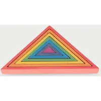 TickiT cubes en bois Rainbow Architect Triangles - Jouets colorés