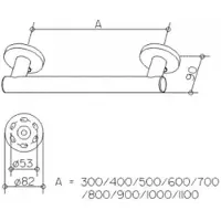Keuco Poignée de maintien Plan Care 60 cm chrome 34901