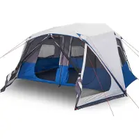 vidaXL Tente familiale avec LED 10 personnes bleu clair Quick Release