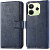 IMoshion Étui de télephone portefeuille de luxe Xiaomi Redmi Note 14 (4G) - Bleu foncé
